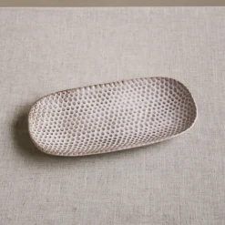 Discount CERAMIC Aurora Rectangular Platter (Dusty White) Platters|Gifts Under $99
