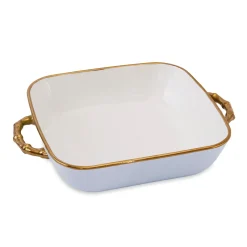 Online CERAMIC Bambu Square Casserole Periwinkle & White SECONDS - NON REFUND Bakers|Gifts Under $99