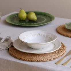 Online CERAMIC Valentina Dinner Plate Set of 4 (Dusty White) Dinnerware|Gifts Under $99