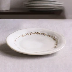 Hot CERAMIC Valentina Salad Plate Set of 4 (Dusty White) Dinnerware|Gifts Under $99