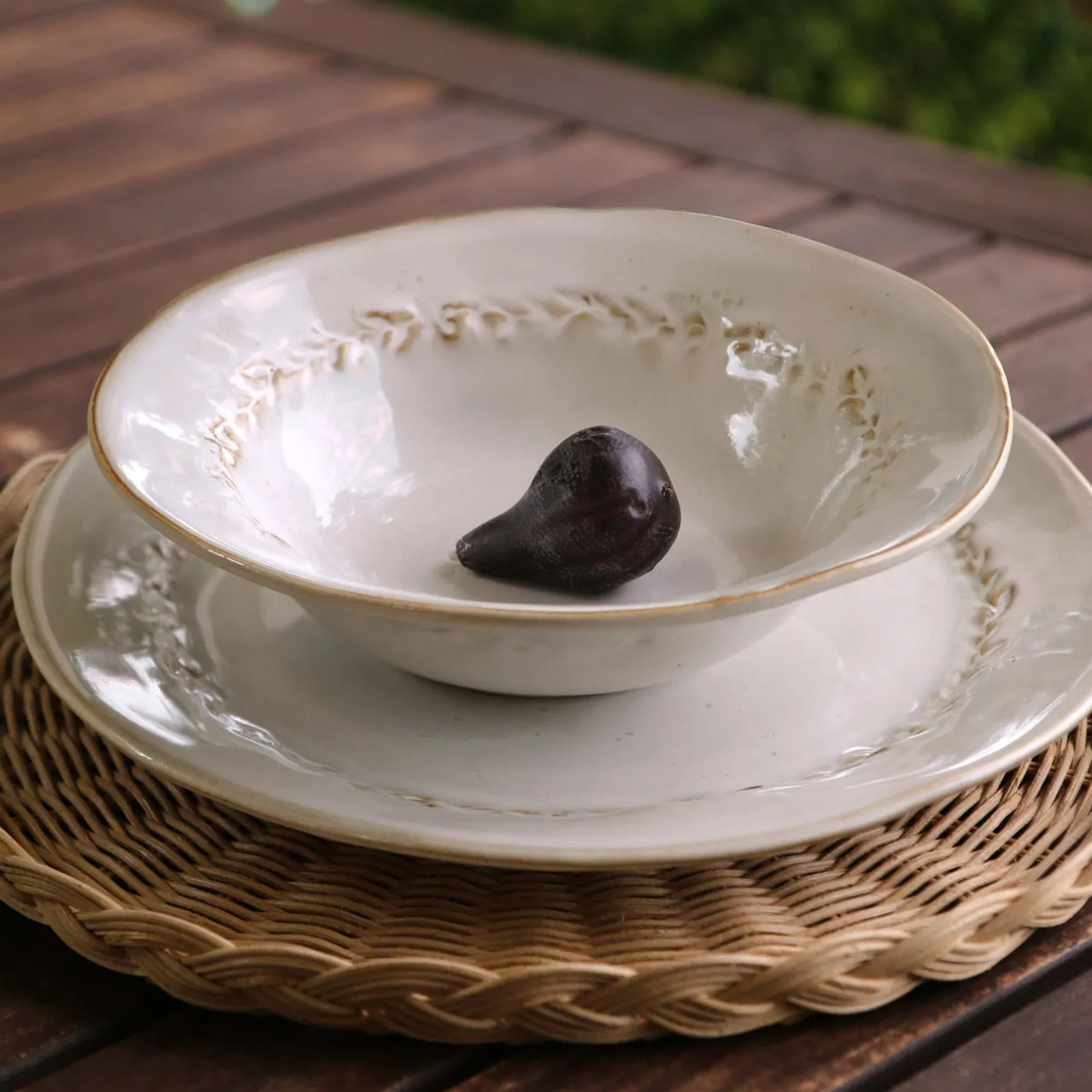 Clearance CERAMIC Valentina Soup Bowl Set of 4 (Dusty White) Bowls|Dinnerware