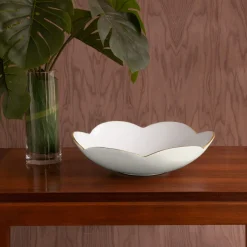 Hot ENCANTO Amelia Medium Bowl Cream and White Holiday|Bowls