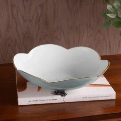 Best ENCANTO Amelia Medium Bowl Slate and White Bowls|Enameled Color Metal