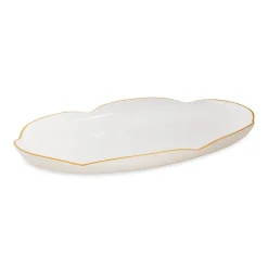 Clearance ENCANTO Amelia Oval Tray Cream and White Holiday|Platters