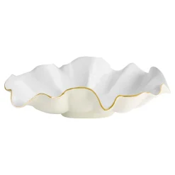 Clearance ENCANTO Aries Extra Large Bowl Cream and White Holiday|Bowls