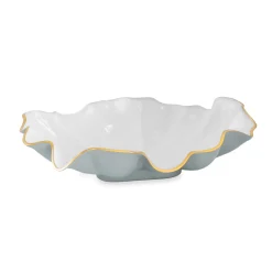 Sale ENCANTO Aries Large Bowl (Slate & White) Bowls|Enameled Color Metal