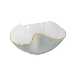 Discount ENCANTO Aries Medium Bowl (Slate and White) Bowls|Enameled Color Metal