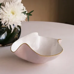 Best ENCANTO Aries Small Bowl Camellia and White Bowls|Enameled Color Metal