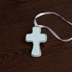 Clearance ENCANTO Athens Cross Ornament (Sky Blue) Crosses|Gifts Under $50