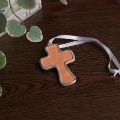 Clearance ENCANTO Athens Cross Ornament (Cayenne) Ornaments|Gifts Under $50