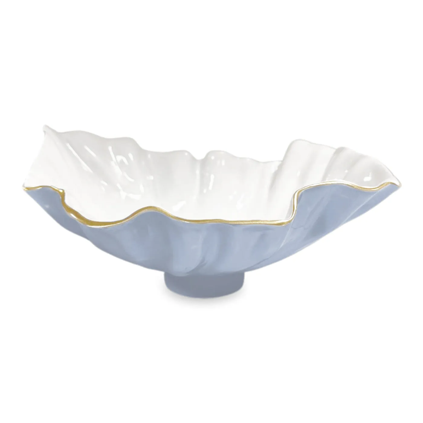 Online ENCANTO Bloom Medium Bowl (Periwinkle and White) Bowls|Enameled Color Metal