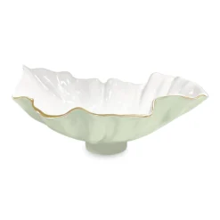 Online ENCANTO Bloom Medium Bowl (Pistachio and White) Bowls|Enameled Color Metal