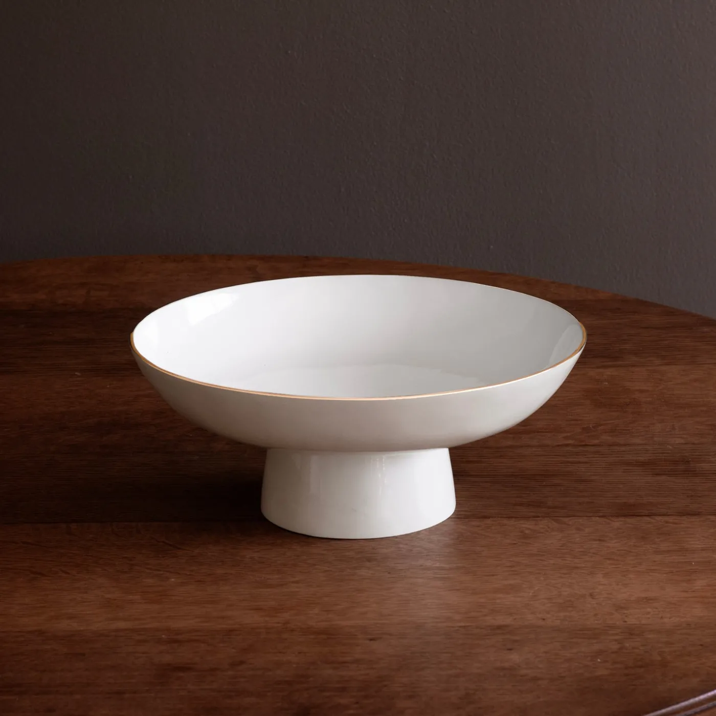 Online ENCANTO Carnaval Medium Pedestal (Cream and White) Pedestals|Enameled Color Metal