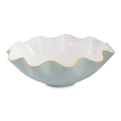 Online ENCANTO Carola Extra Large Bowl Slate & White Bowls|Enameled Color Metal