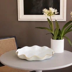 Discount ENCANTO Carola Large Round Platter (Cream and White) Holiday|Platters