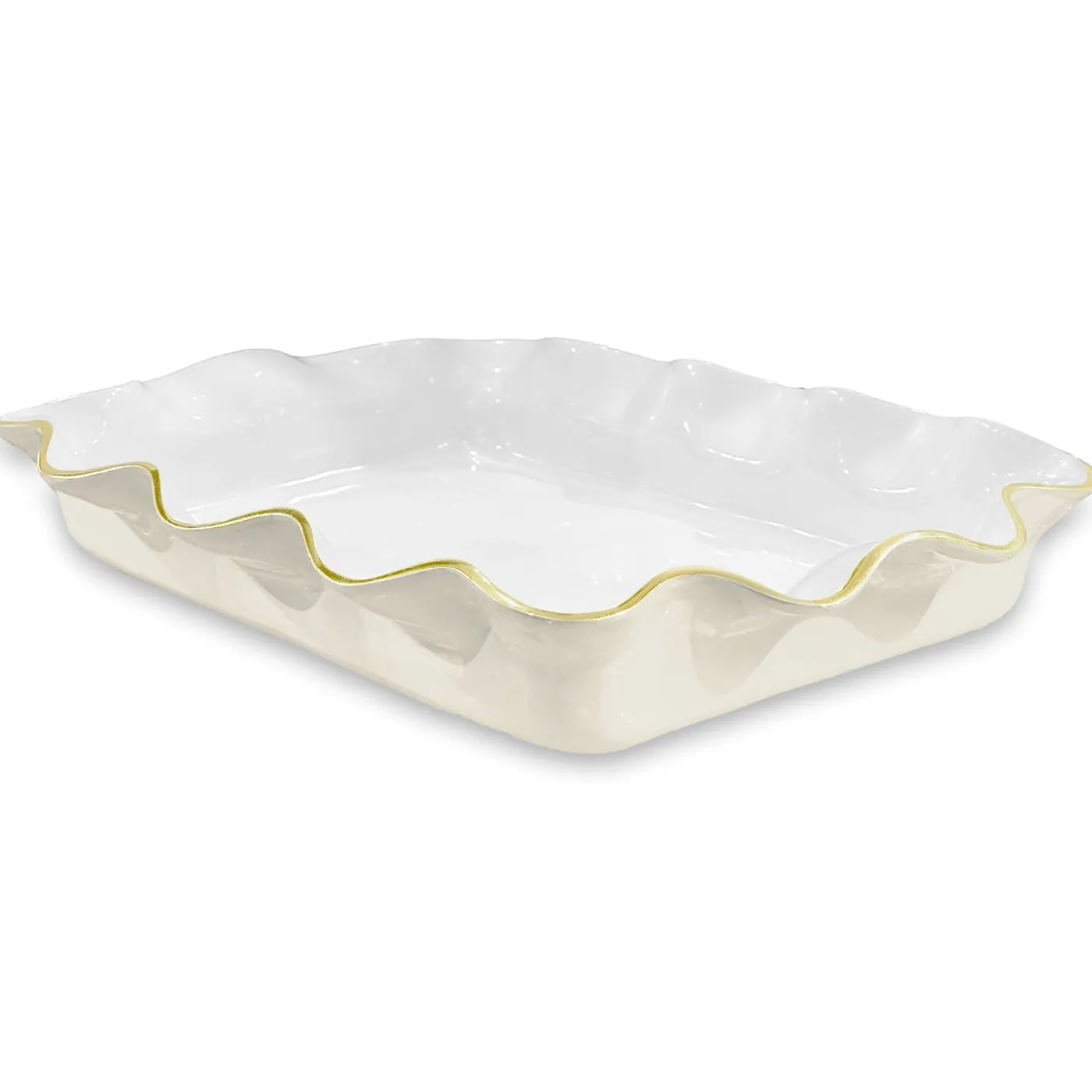 Discount ENCANTO Carola Rectangle Casserole Holder (Cream and White) Holiday|The Holiday Shop