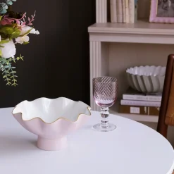 Outlet ENCANTO Carola Small Pedestal (Camellia and White) Pedestals|Best Sellers