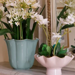 Outlet ENCANTO Carola Small Pedestal (Camellia and White) Pedestals|Best Sellers