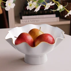 Best ENCANTO Carola Small Pedestal (Dove and White) Pedestals|Enameled Color Metal