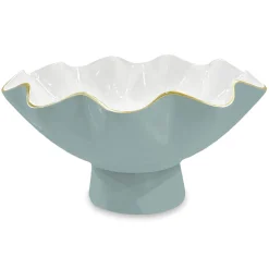 Sale ENCANTO Carola Small Pedestal (Slate and White) Pedestals|Enameled Color Metal