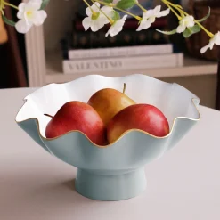 Sale ENCANTO Carola Small Pedestal (Slate and White) Pedestals|Enameled Color Metal