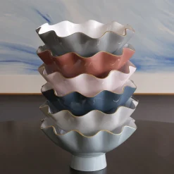 Sale ENCANTO Carola Small Pedestal (Slate and White) Pedestals|Enameled Color Metal