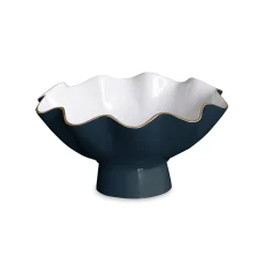 Outlet ENCANTO Carola Small Pedestal (Midnight and White) Pedestals|Enameled Color Metal