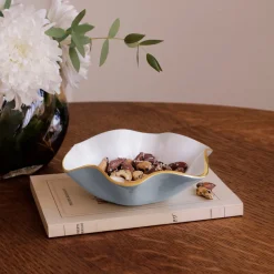 Hot ENCANTO Carola Small Round Bowl Slate and White Bowls|Gifts Under $99
