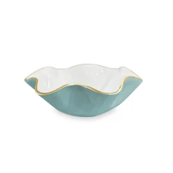 Online ENCANTO Carola Small Round Bowl (Turquoise and White) Bowls|Gifts Under $99