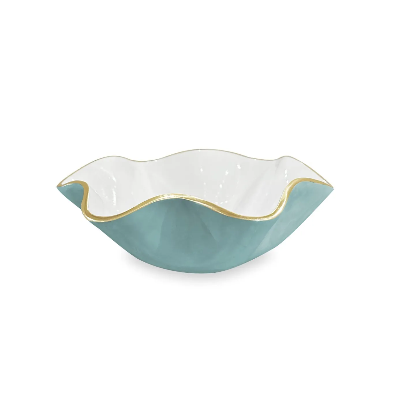 Online ENCANTO Carola Small Round Bowl (Turquoise and White) Bowls|Gifts Under $99