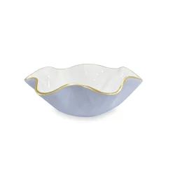 Clearance ENCANTO Carola Small Round Bowl (Periwinkle and White) Bowls|Gifts Under $99