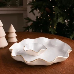 Discount ENCANTO Carola Small Round Bowl (Cream and White) Holiday|Bowls