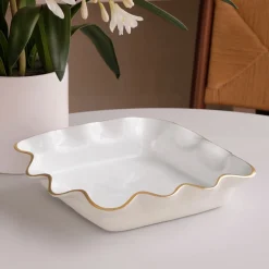 Best ENCANTO Carola Square Casserole Holder (Cream and White) Holiday|The Holiday Shop