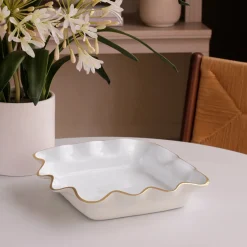 Best ENCANTO Carola Square Casserole Holder (Cream and White) Holiday|The Holiday Shop