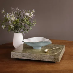 Sale ENCANTO Claire Small Oval bowl with spoon Slate & White Bowls|Gifts Under $99