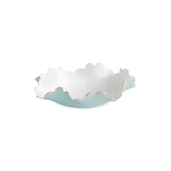 Discount ENCANTO Colette Small Bowl (Turquoise and White) Bowls|Enameled Color Metal