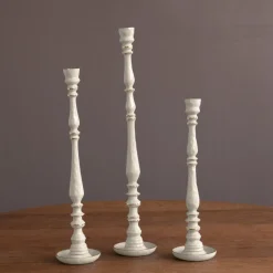 Online ENCANTO Crosby Small Candlestick Holder (Cream) Candlestick Holders|Gifts Under $99
