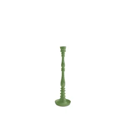 Clearance ENCANTO Crosby Small Candlestick Holder (Leaf Green) Candlestick Holders|Enameled Color Metal