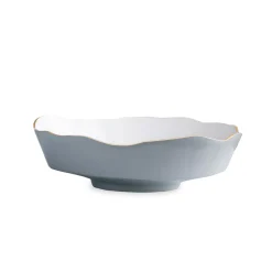 Sale ENCANTO Dakota Large Bowl (Slate and White) Bowls|Enameled Color Metal