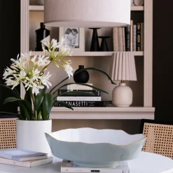 Sale ENCANTO Dakota Large Bowl (Slate and White) Bowls|Enameled Color Metal