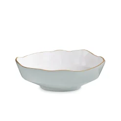 Online ENCANTO Dakota Medium Bowl (Slate and White) Bowls|Enameled Color Metal