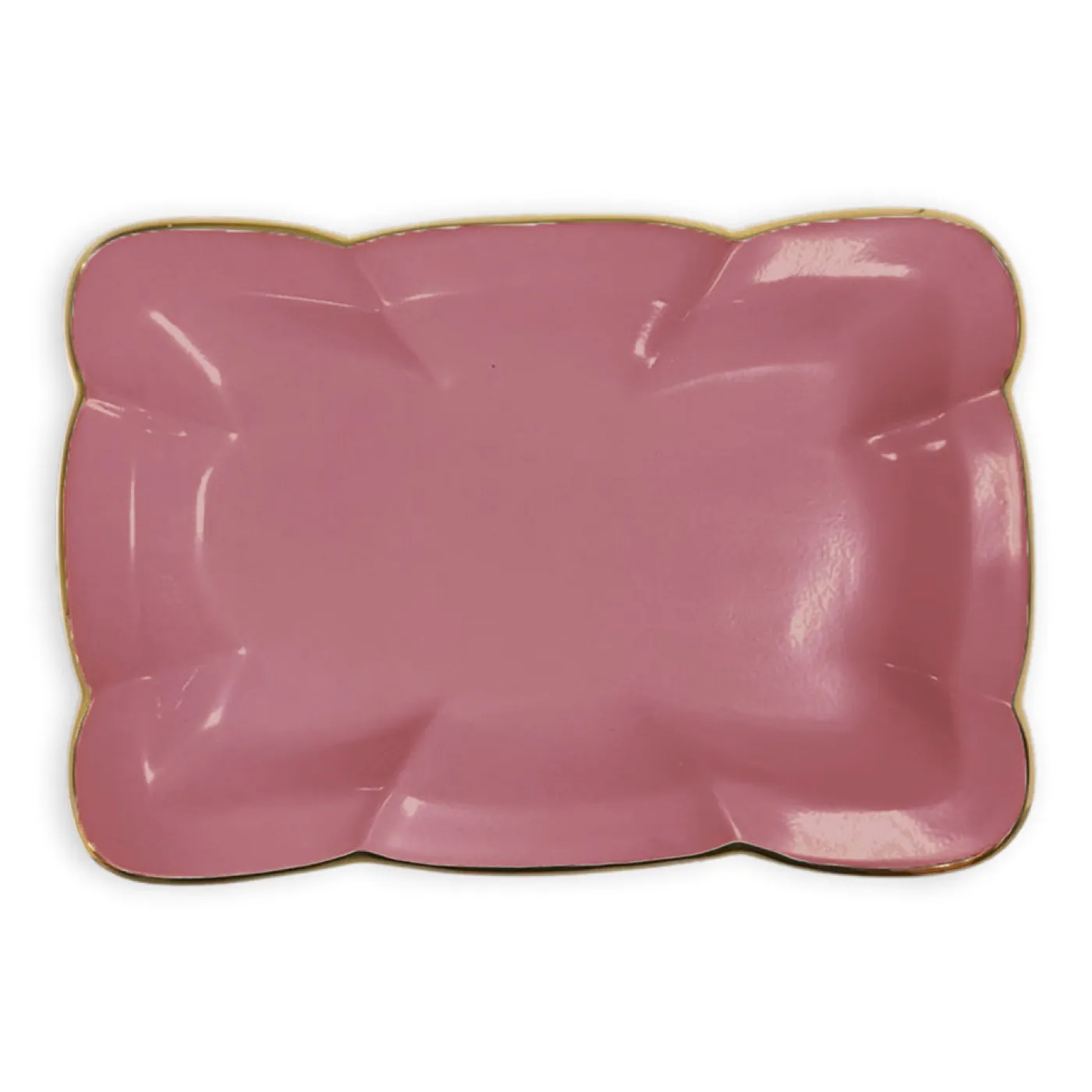 New ENCANTO Devon Medium Tray (Pink) Trays|Enameled Color Metal