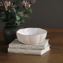 Sale ENCANTO Devon Mini Bowl (Cream and White) Bowls|Gifts Under $50