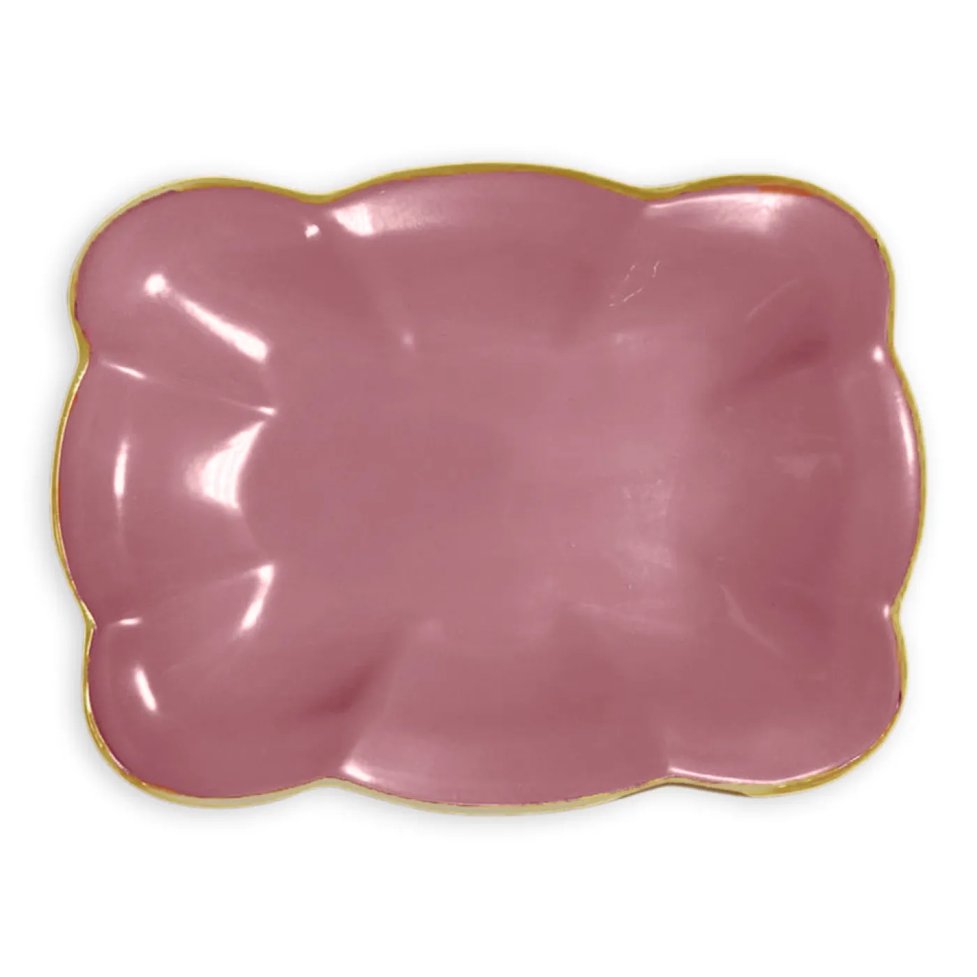 ENCANTO Devon Small Tray (Pink) Gifts Under $50|Enameled Color Metal