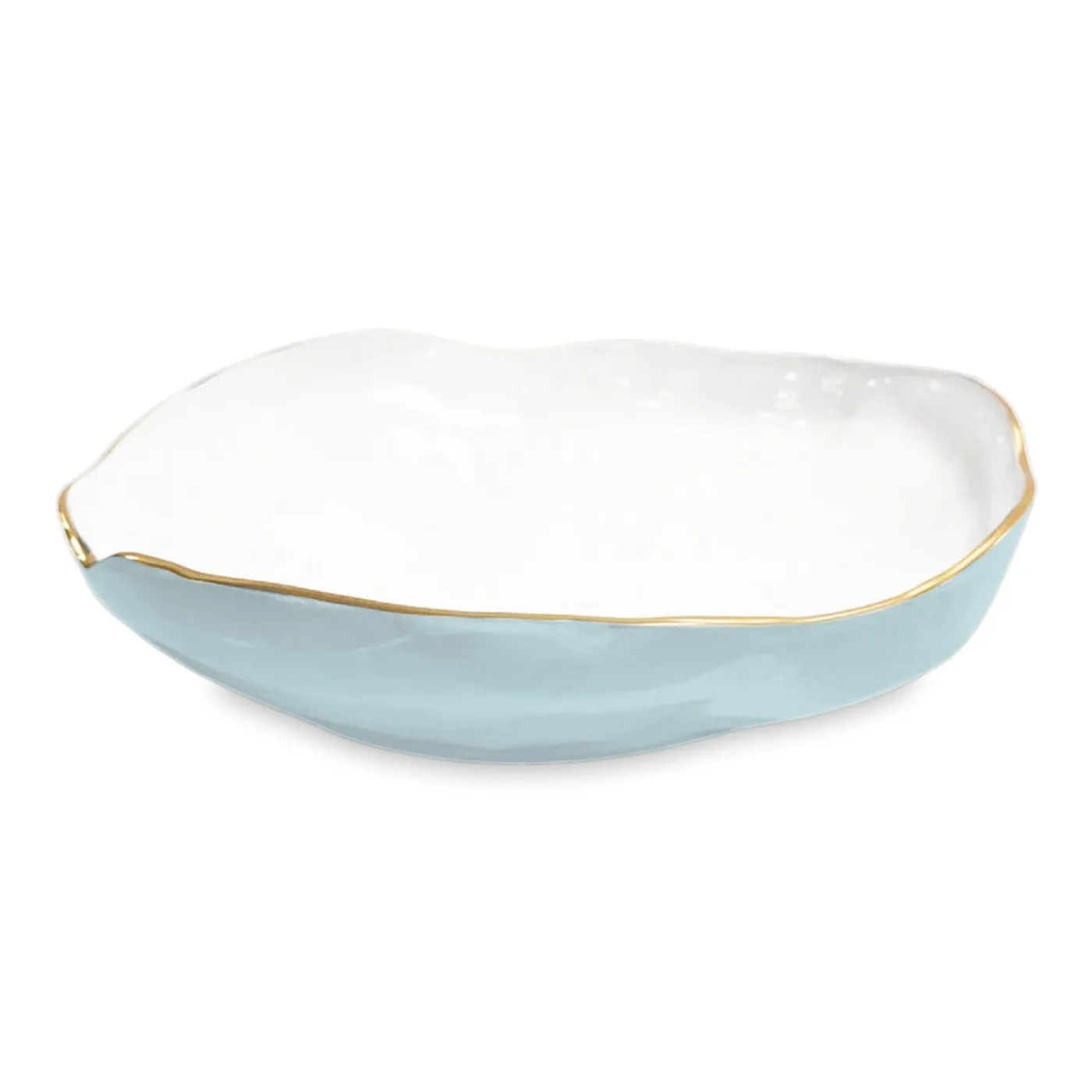 New ENCANTO Nuevo Large Bowl (Sky Blue and White) Bowls|Enameled Color Metal