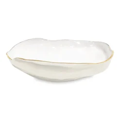 Discount ENCANTO Nuevo Large Bowl (Cream and White) Bowls|Enameled Color Metal