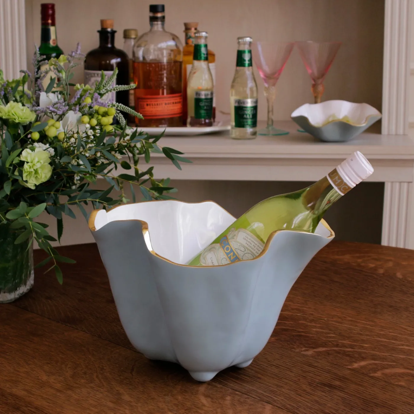 Online ENCANTO Onyx Ice Bucket Slate & White Ice Buckets + Scoops|Gifts For The Wine Lover
