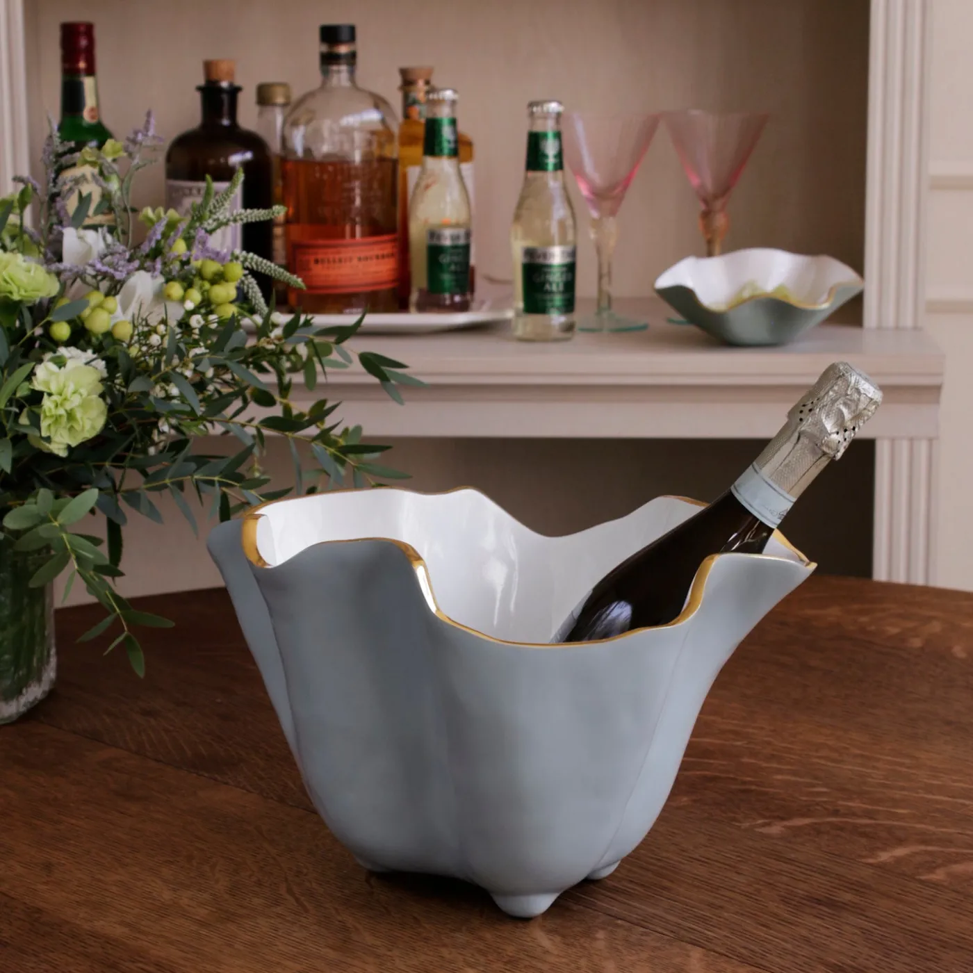 Online ENCANTO Onyx Ice Bucket Slate & White Ice Buckets + Scoops|Gifts For The Wine Lover
