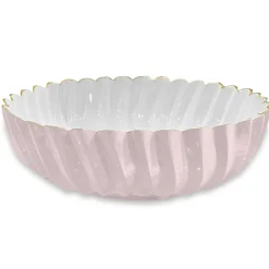 Best ENCANTO Orlando Large Bowl (Camellia and White) Bowls|Enameled Color Metal
