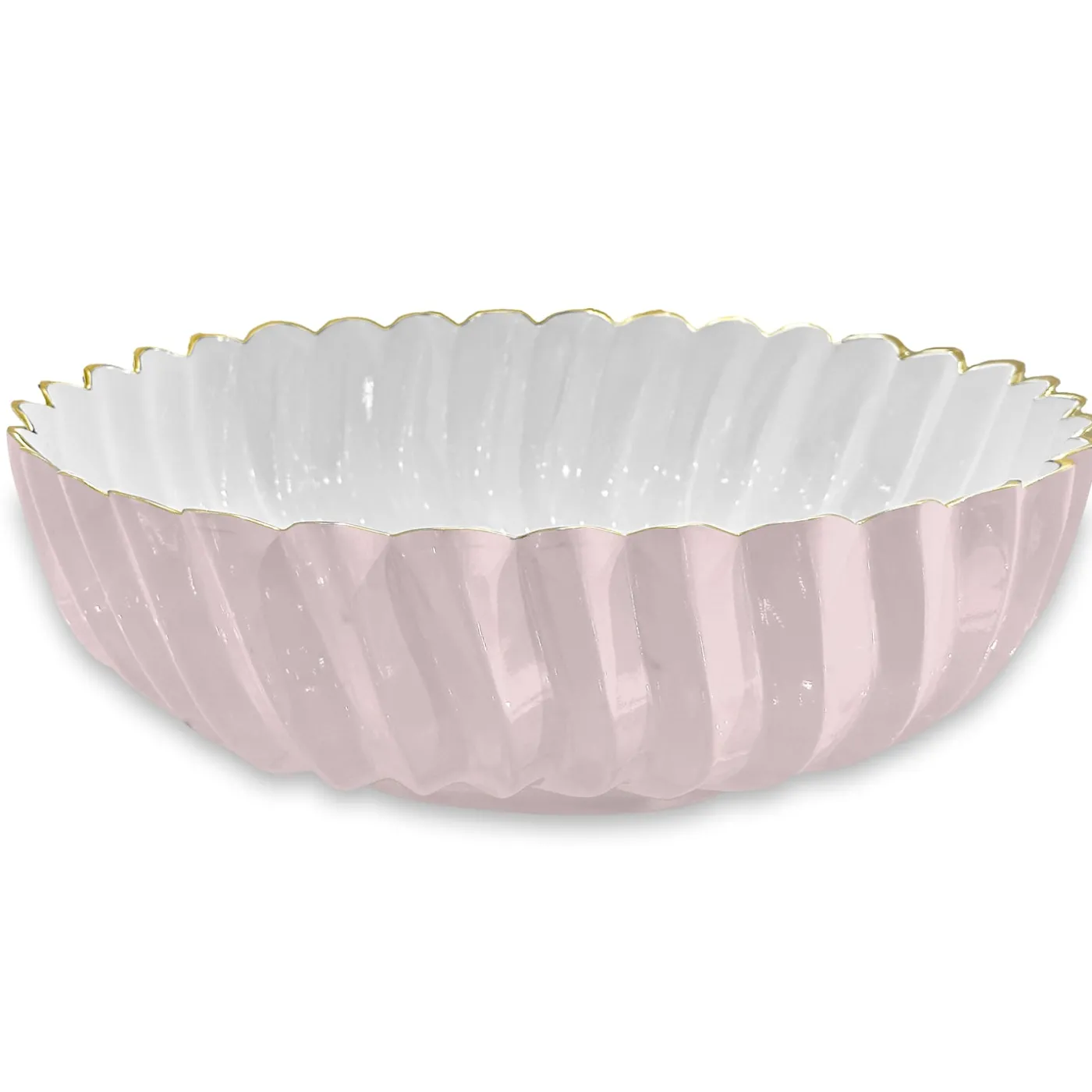 Best ENCANTO Orlando Large Bowl (Camellia and White) Bowls|Enameled Color Metal